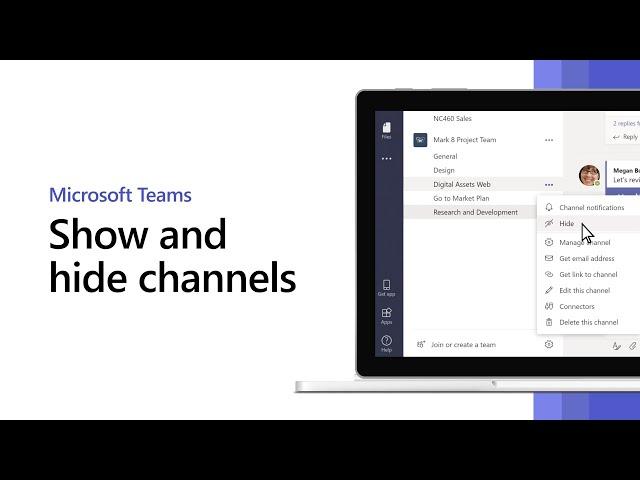 How to show and hide channels in Microsoft Teams