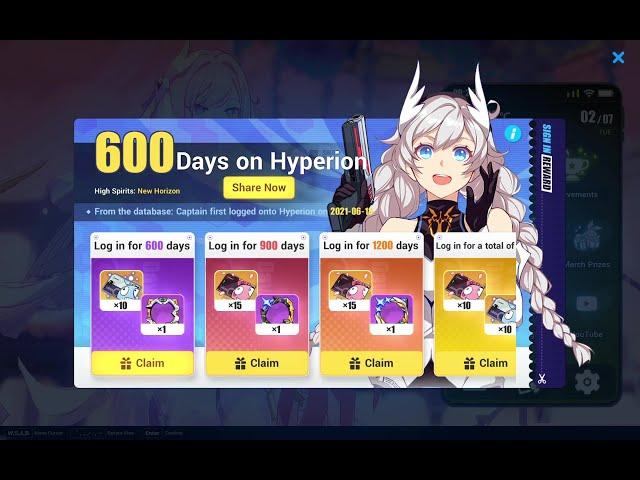 Honkai Impact 3rd 600 Day F2P Nirvana Retainer Account Showcase