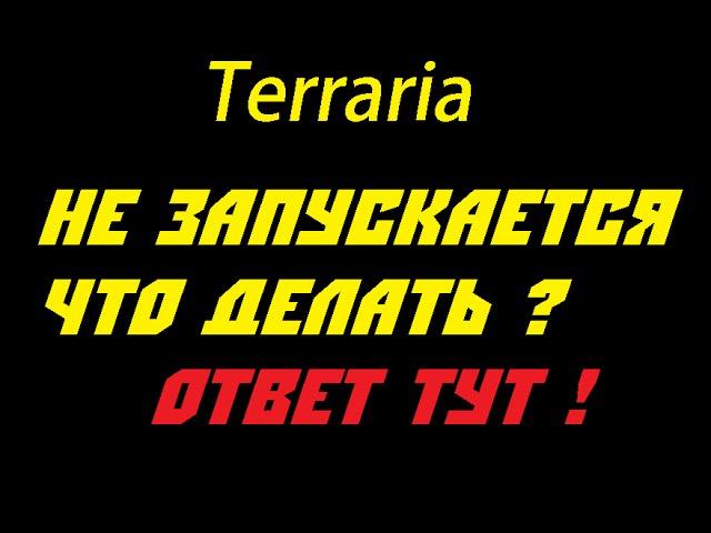 Что делать если не работает Terraria