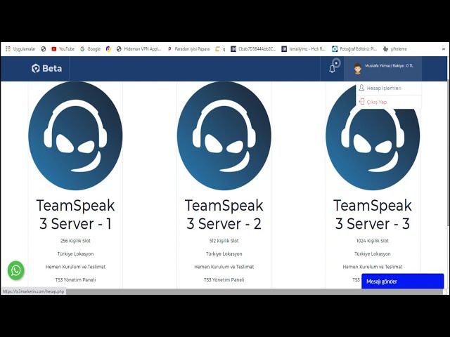 Ts3Marketin - TeamSpeak 3 Sunucu Hizmetleri | KISA SÜRELİ ÜCRETSİZ TS3 HİZMETİ #EVDEKAL