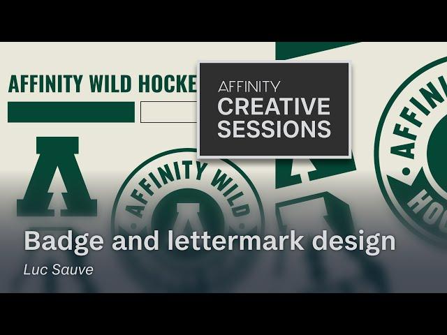 Create a lettermark and badge design in Affinity Designer with Luc Sauve