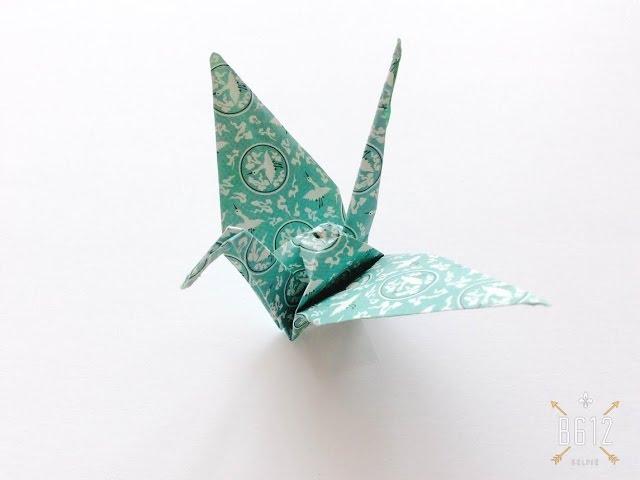 Easy Origami Crane tutorial