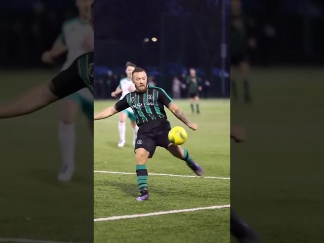 McGregor hits crossbar in football match #conormcgregor #ufc #football