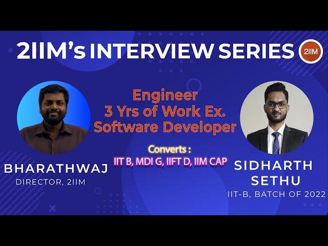 Interview Series | Mock Interview - 1 | CAT - WAT | GD | PI prep | Panel IIT M Alumnus | 2IIM