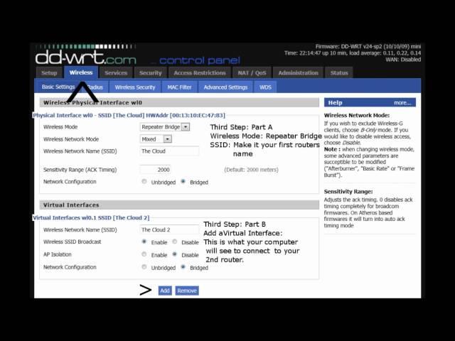 DD-WRT Router Bridge Setup