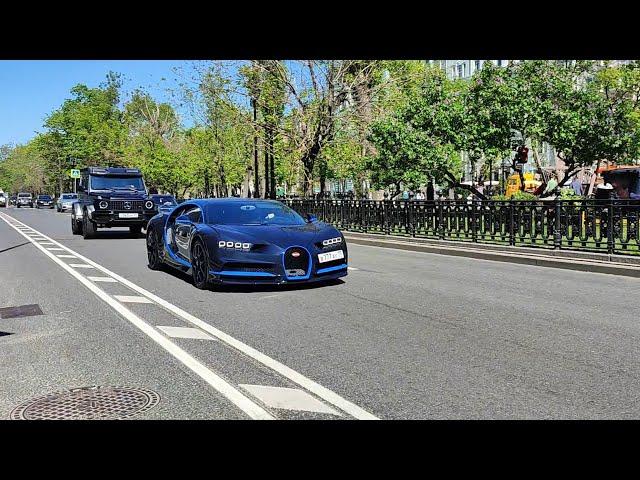 Выходные в центре Москвы #2 - Bugatti Chiron, Aventador S Roadster, F8 Tributo, Huracan P, GT3 RS