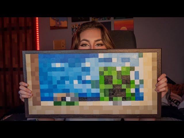Making the Minecraft Creeper Painting