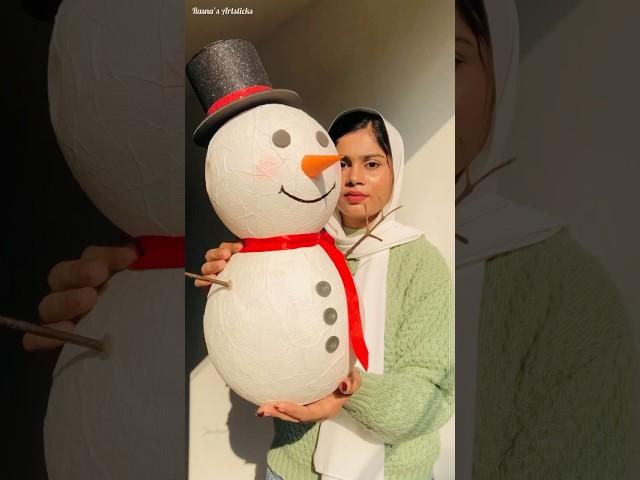 DIY Snowman | Christmas craft ideas | Christmas decorations | paper snowman #shorts #diy #christmas