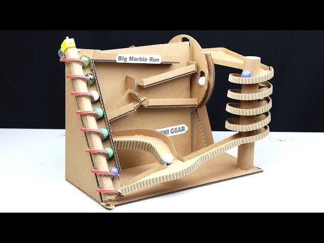 How to Make BIG Marble Run Machine from Cardboard