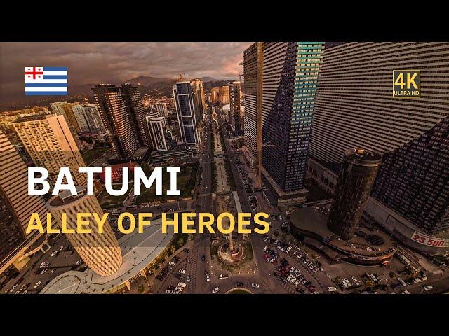 Batumi's Alley of Heroes and Zhiuli Shartava Avenue Cinematic FPV Flight (September 2023)