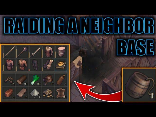 RAIDING NEIGHBOR BASE WITH POWDER KEG! GOT AMAZING LOOT  - Grim Soul: Dark Fantasy Survival