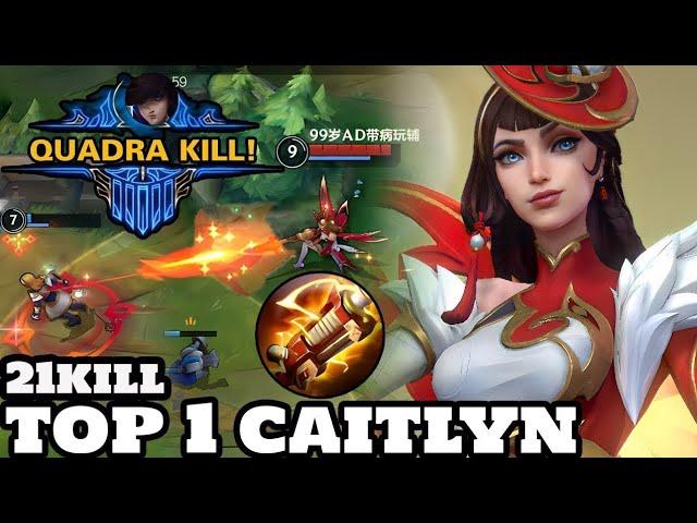 Wild Rift Caitlyn - Top 1 Caitlyn Gameplay Rank Season 14