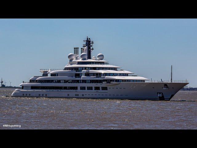 SCHEHERAZADE | start of the maiden voyage of the new mega yacht (ex. Project Lighting) | 4K