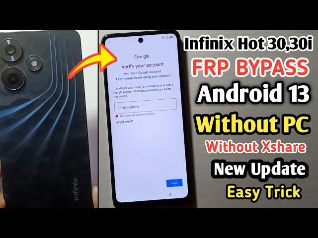 Infinix Hot 30 Frp Bypass Android 13 | X6831 Frp Bypass | Infinix Hot 30 (X6831) Google Account