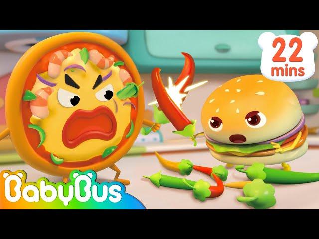 Hamburger Rescue Team | Yummy Foods Animation | Nursery Rhymes | Kids Songs | BabyBus