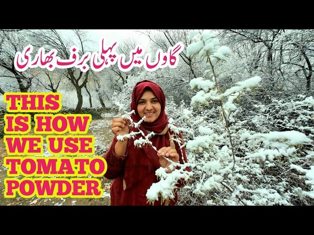 How We Use Sun Dried Tomatoes | Winters Snow Fall | Village Vlog | Daily Lifestyle | Vlogs New Video