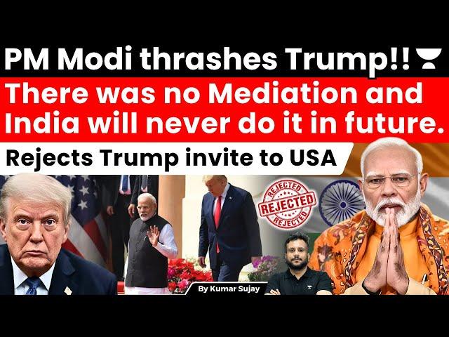 Modi to Trump: No External Mediation, Pakistan begged for Peace. Trump to visit India