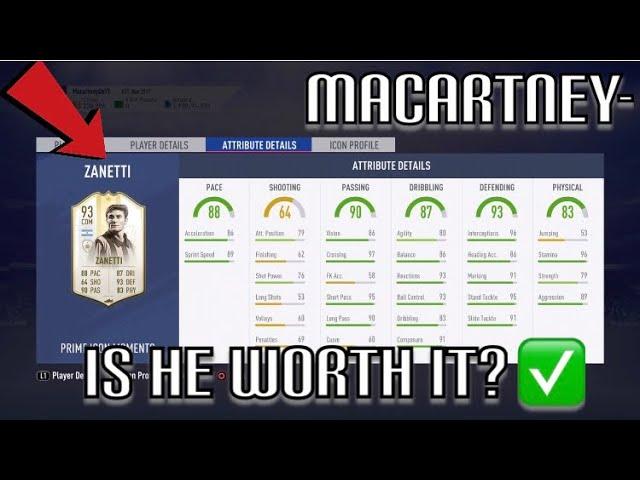 IS PRIME ICON MOMENTS SBC ZANETTI WORTH IT? | PRIME ICON MOMENTS SBC ZANETTI PLAYER REVIEW! #FIFA19!