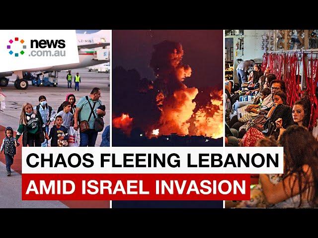 Foreigners flee Lebanon as Israel attacks intensifies