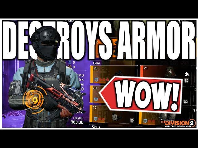 This Build just DESTROYS Armor in the Division 2! 25% Damage to Armor makes enemies disappear!