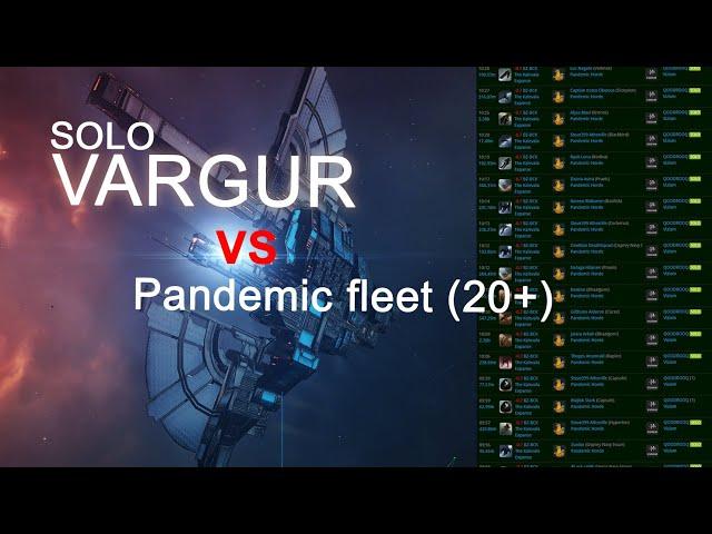 Solo Vargur vs Pandemic fleet. PVP. Eve online.