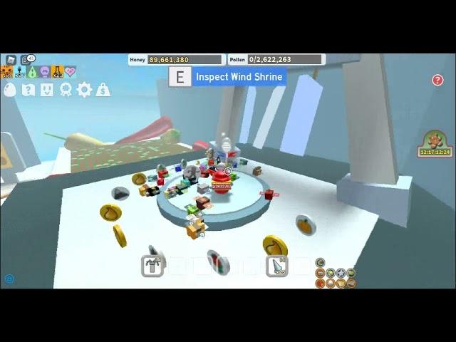 donating a night bell to the wind shrine in bee swarm simulator