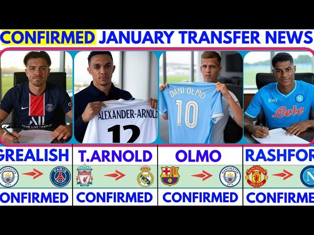 THE LATEST CONFIRMED TRANSFER NEWS AND RUMOURS WINTER TRANSFERS 2025|GREALISH,OLMO,ARNOLD,RASHFOR.