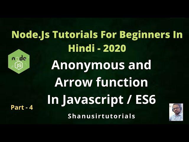 Javascript - Anonymous and Arrow function