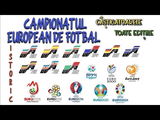 CAMPIONATUL EUROPEAN DE FOTBAL - TOATE EDIȚIILE - TOATE CASTIGATOARELE  #uefa #euro2024