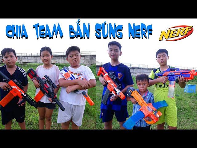 Nerf Gun Chia Đội Bắn Súng Nerf Cực Vui Trận Chiến Súng Nerf