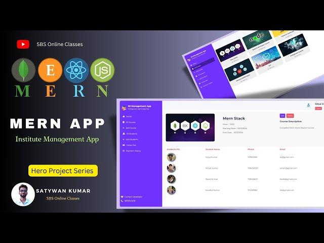 MERN Stack Insititute Management App in Hindi | MERN Project