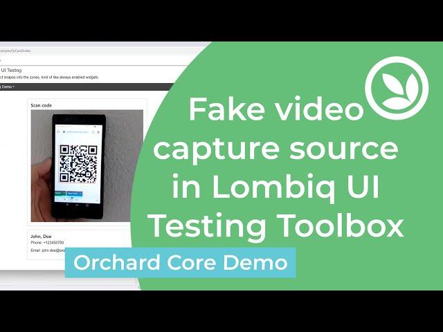 Fake video capture source in Lombiq UI Testing Toolbox - Orchard Core Demo