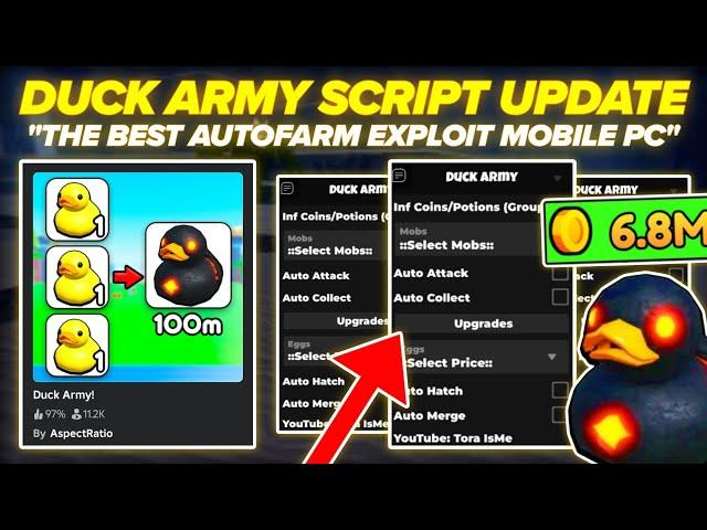 Duck Army Script Pastebin The Best Autofarm Infinite Coin's / Potions AutoAttack+AutoCollects