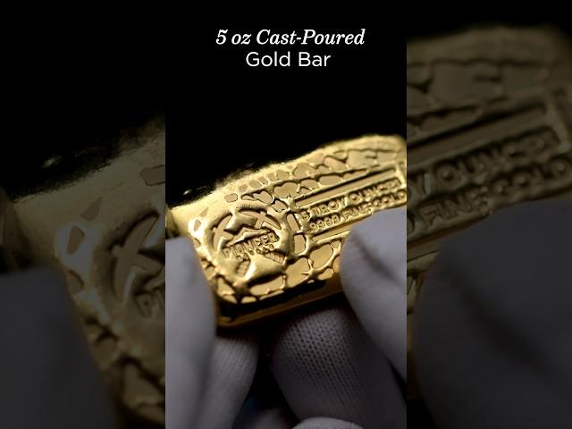 Pioneer Metals 5 oz Cast-Poured Gold Bar  #apmex #gold #goldbar #goldbars #preciousmetals