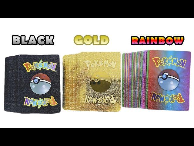 Pokemon Cards ‑ Black Silver & Rainbow Cards Comparations