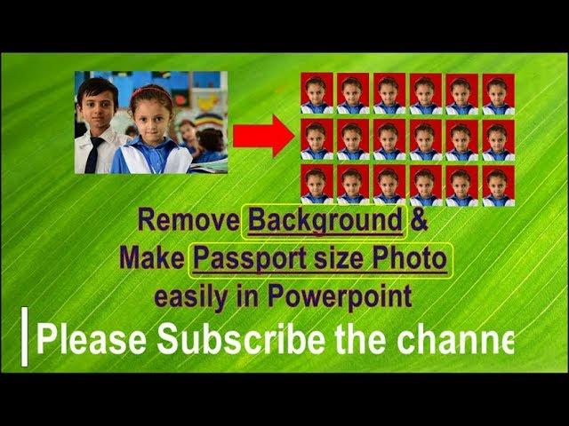 How to change background and make passport size photo in powerpoint | Remove image background