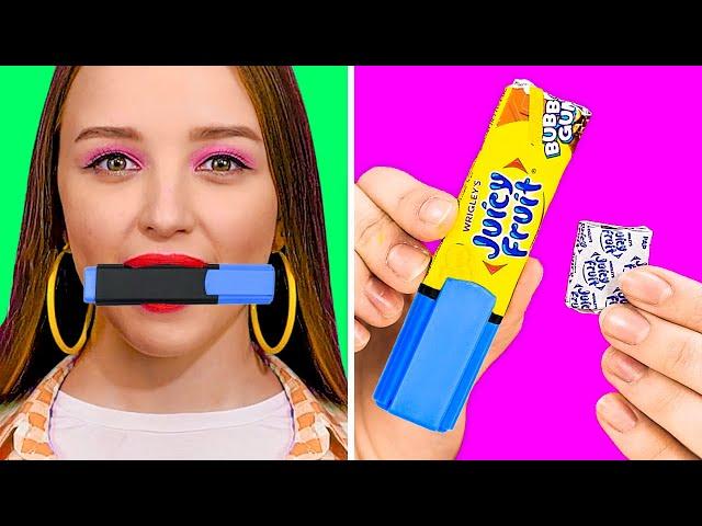 HOW TO SNEAK FOOD INTO CLASS || Funny Food Hacks And Tricks by 123 Go! Live