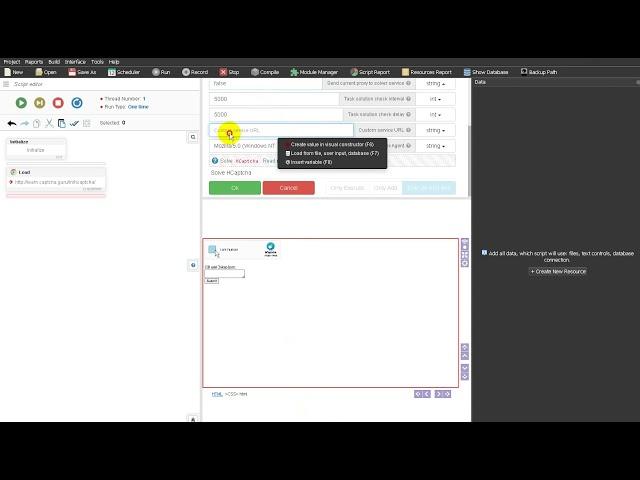 hCaptcha solution on BrowserAutomationStudio using Captcha.guru