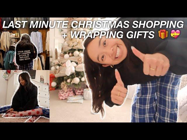 LAST MINUTE CHRISTMAS SHOPPING + WRAPPING GIFTS | Vlogmas Day 23