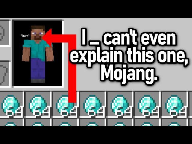 Mojang casually giving us infinite diamonds with weird eating dupe.