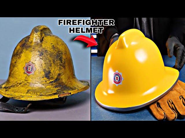 Restoration of old Firefighter Helmet...!mr williams