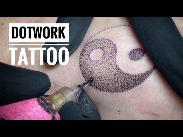 Yin Yang dotwork tattoo | Time Lapse