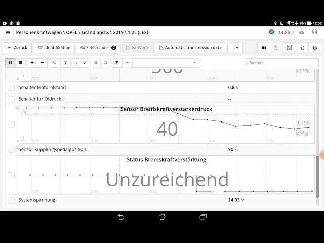 Grandland X 1.2 Öl- und Bremsdruck OBD Scanner Scandoc