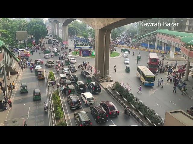 Incredible traffic jam in Dhaka ,Bangladesh। Kawran Bazar.