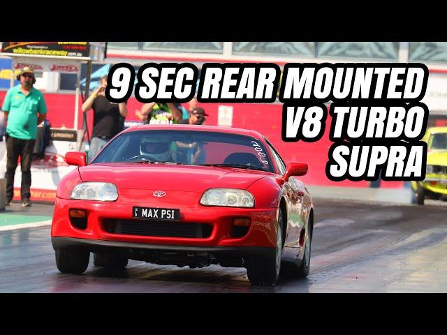 9 SEC 1UZ REAR MOUNTED TURBO FRANKENSTEIN SUPRA FROM THE LEGENDS AT NUGGET GARAGE