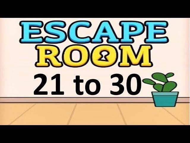 Escape Room: Mystery Word Level 21 to 30 Walkthrough