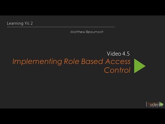 YII 2 Creating and Managing Users(5)