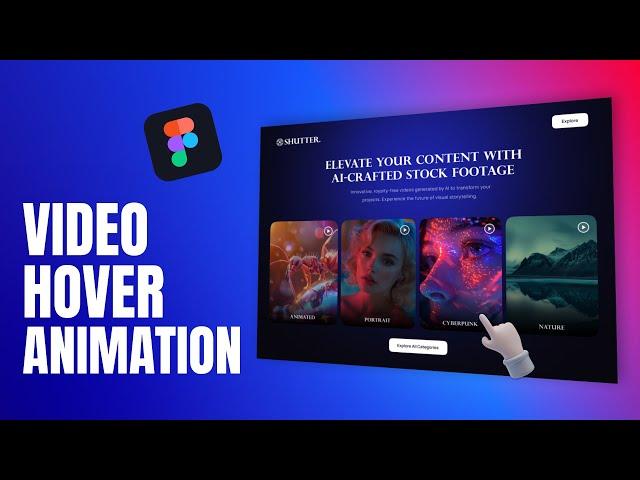 Create INTERACTIVE Video Hover Animation In Figma | Figma Tutorial