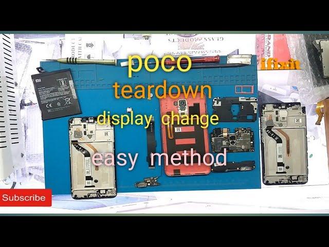 xiaomi poco f1 display replacement / teardown  /easy method