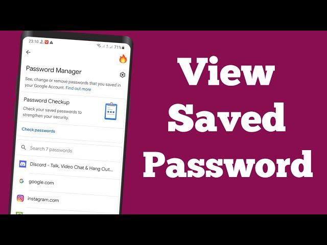 How To View Saved Passwords on Your Mobile || How to know all password saved in your google account